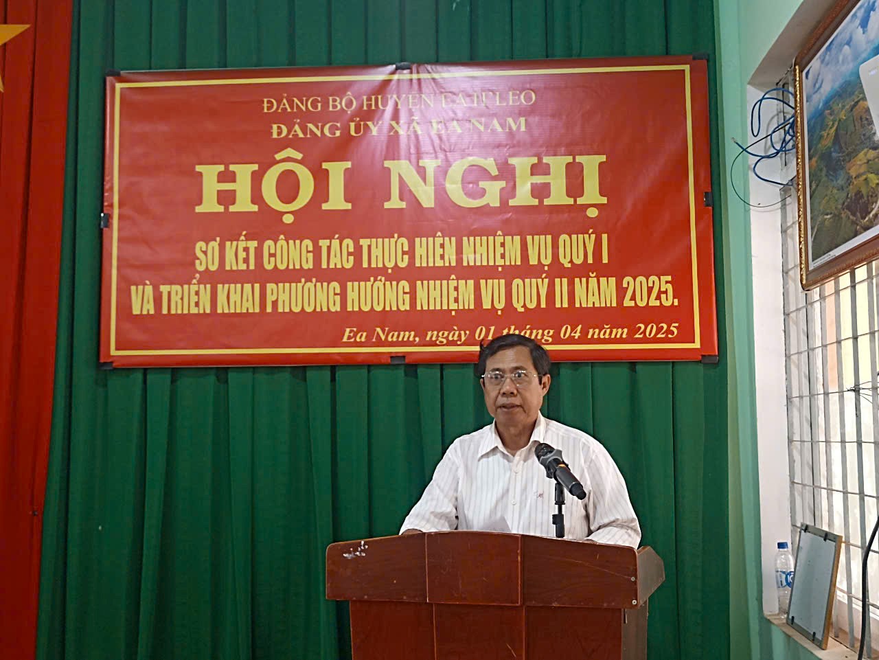 Đảng ủy xã Ea Nam tổ chức hội nghị sơ kết tình hình thực hiện nhiệm vụ quý I năm 2025